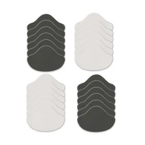 12 pairs of shoe heel protection heel pads, heel repair patches, self-adhesive insoles for most sports shoes, leather shoes, high heels inner heel protection. (black,white) Black,white