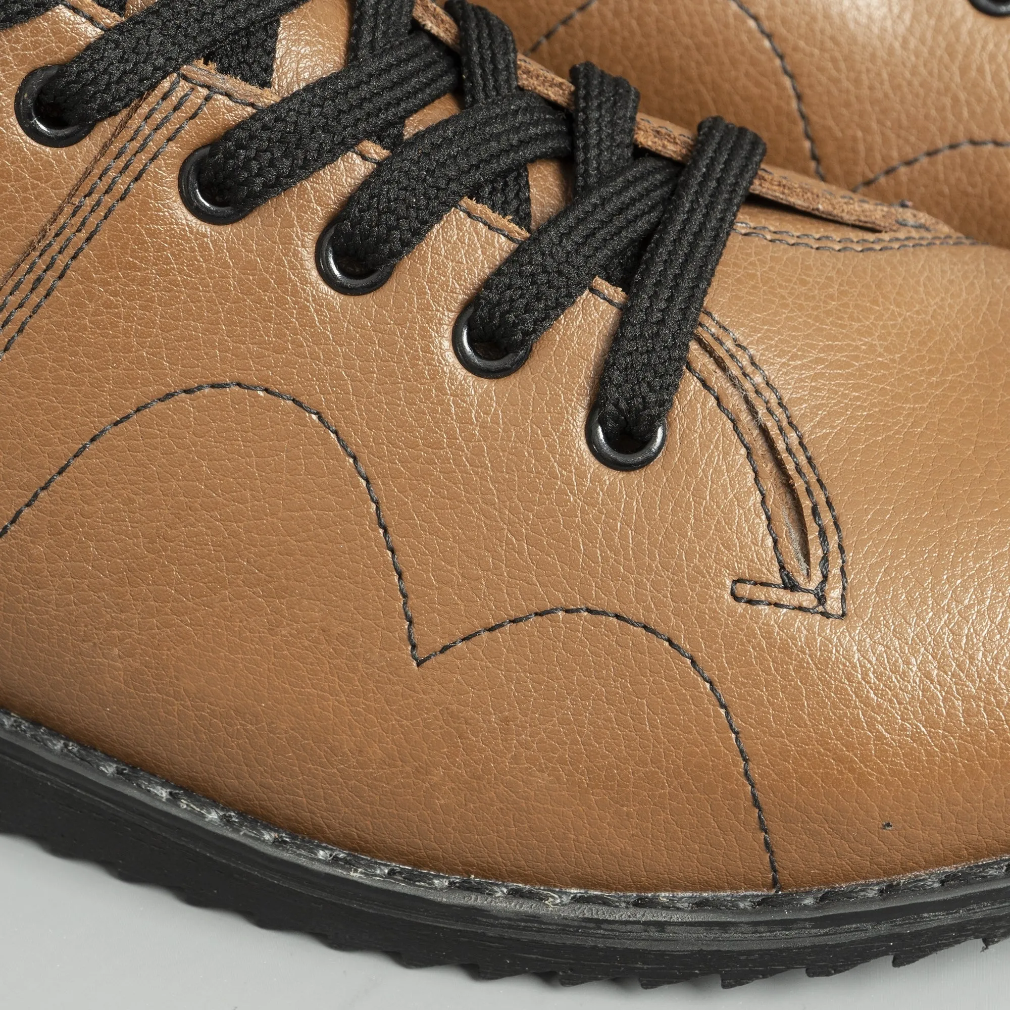 1960 Unisex Leather Monkey Boots Tan/Black