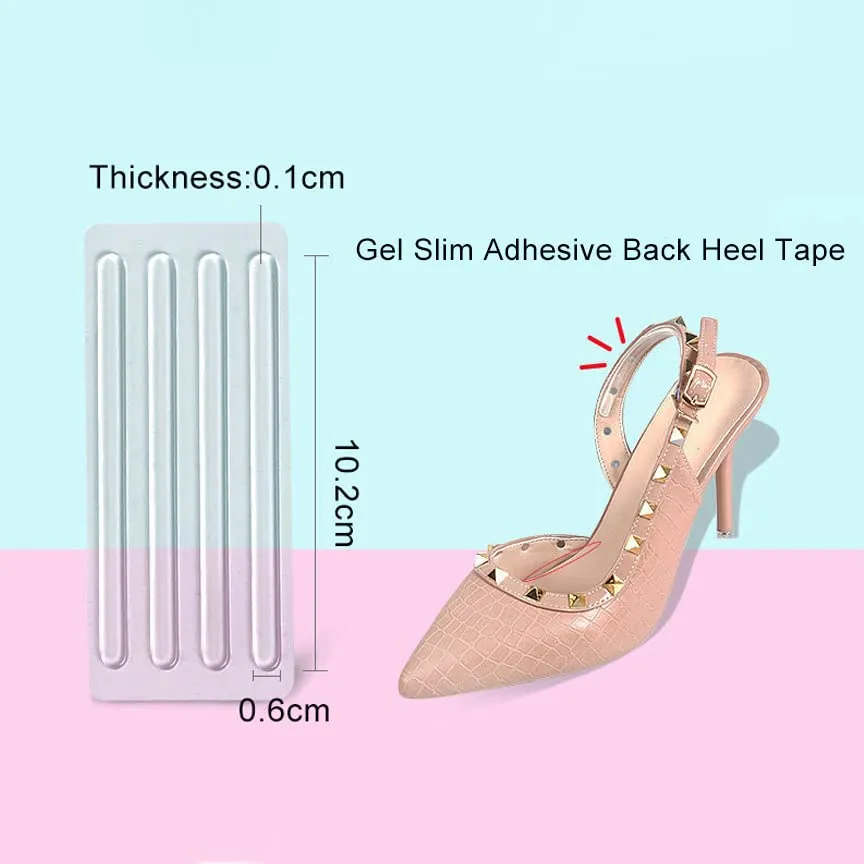 6Sheets/24PCS Clear Silicone Thin Adhesive Back Heel Tape Anti-wear Foot Stickers High Heel Shoes Insert Insole Cushion Affixed Care