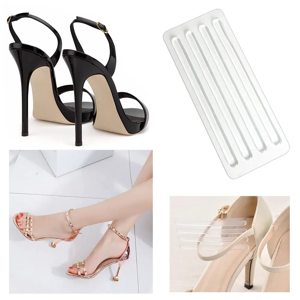 6Sheets/24PCS Clear Silicone Thin Adhesive Back Heel Tape Anti-wear Foot Stickers High Heel Shoes Insert Insole Cushion Affixed Care