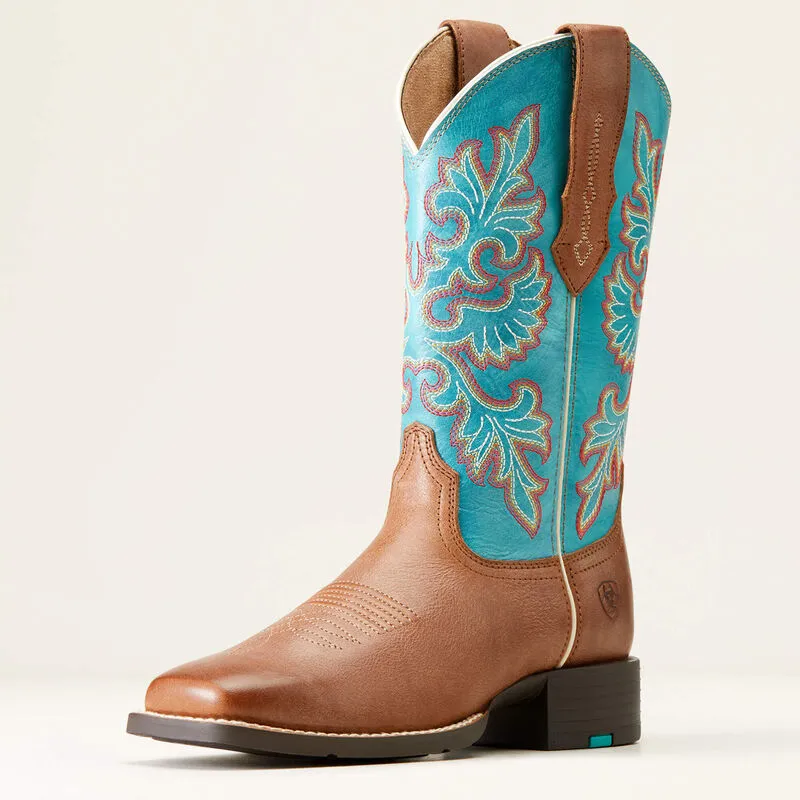 Ariat Women's Round Up Wide Square Toe Stretchfit Boot