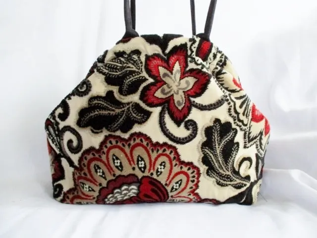 ATENTI USA Carpet TAPESTRY KILIM Tote Bag Bowler Satchel Purse FLORAL
