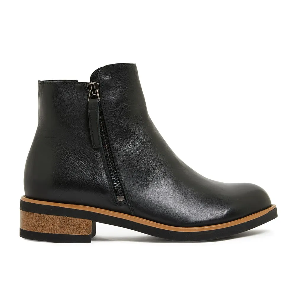 Bethany Boot in Black Leather