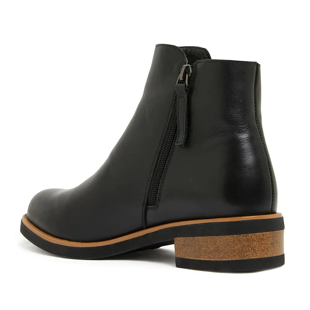 Bethany Boot in Black Leather