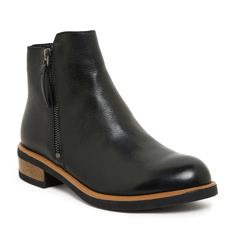 Bethany Boot in Black Leather