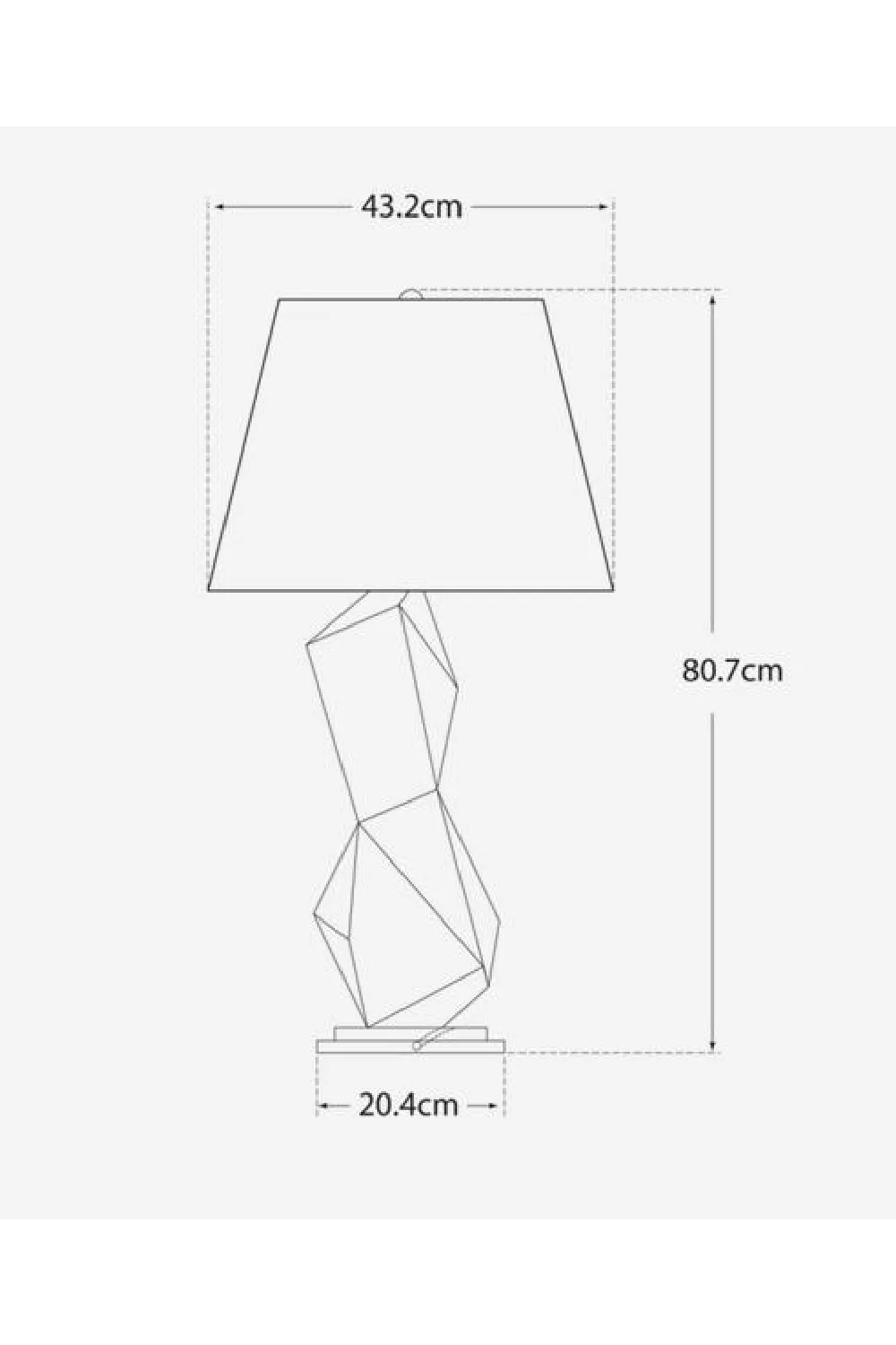 Black Cubist Table Lamp | Andrew Martin Bayliss