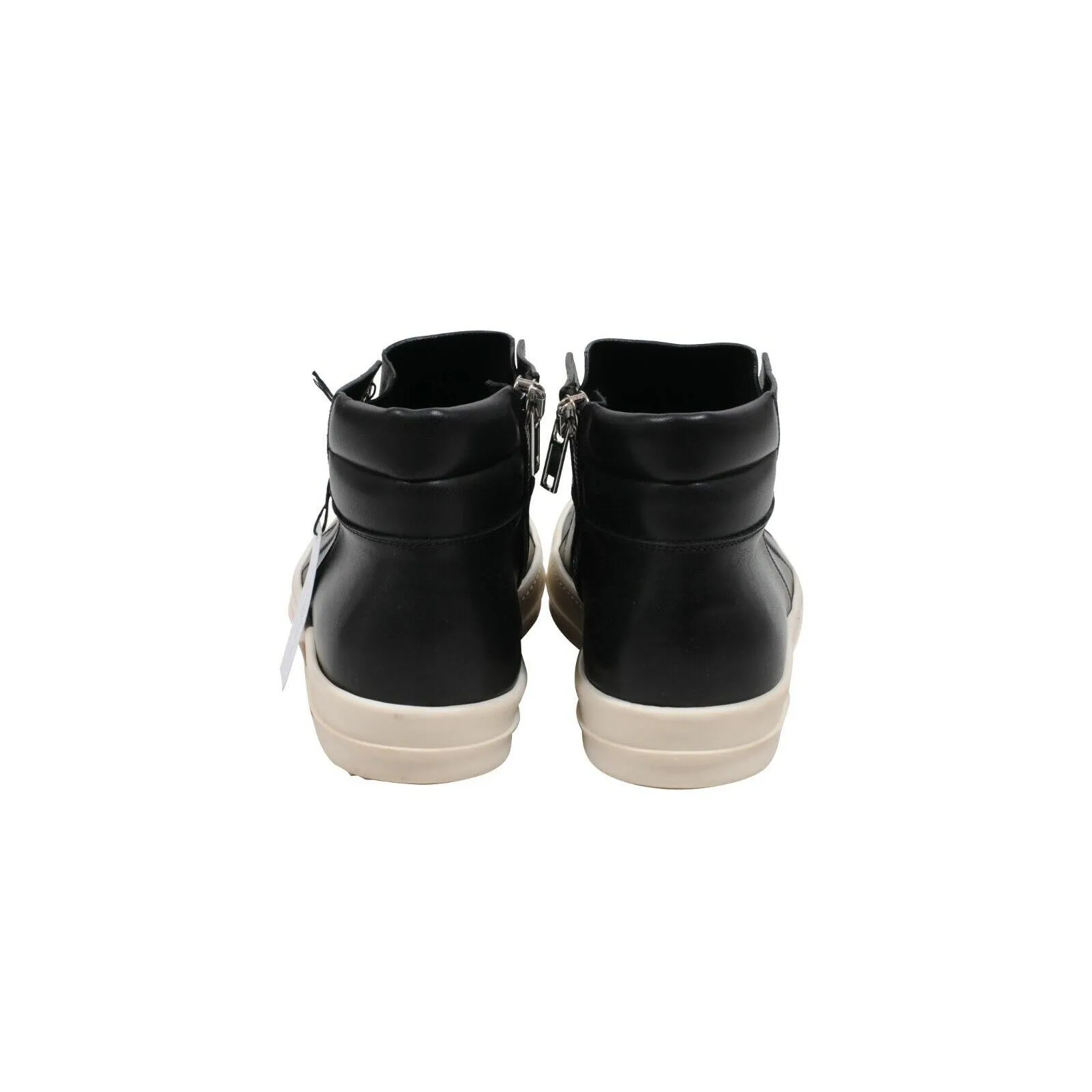 Black White Leather Island Dunk Mid Top Sneakers