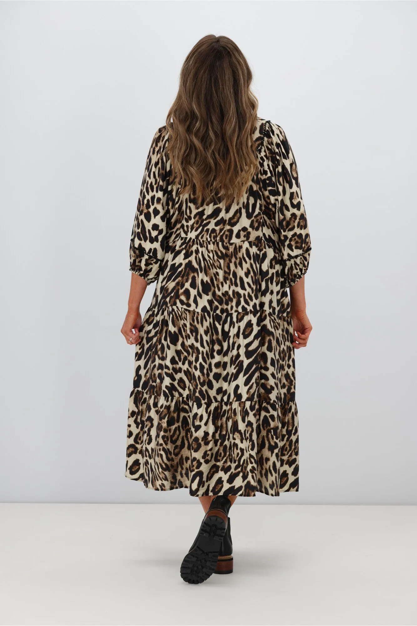 Boho Australia Jester Dress Leopard