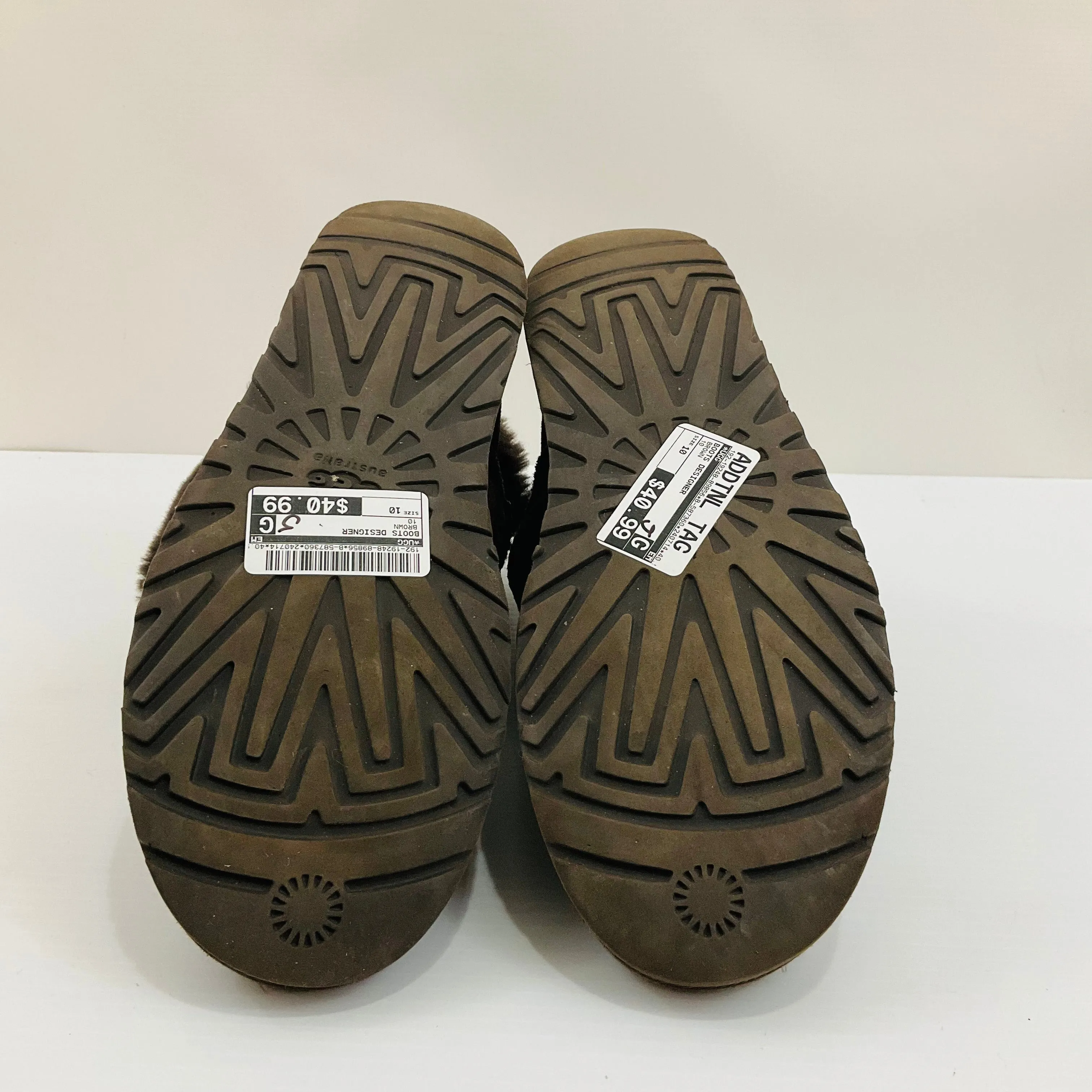 Boots Designer By Ugg In Brown, Size: 10