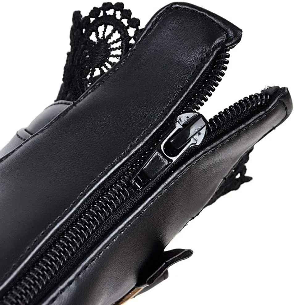 Boots for Women Sexy Women Platform Ankle Boots Sexy High Heels Round Toe Platform Booties Lace Up Side Zipper Boots