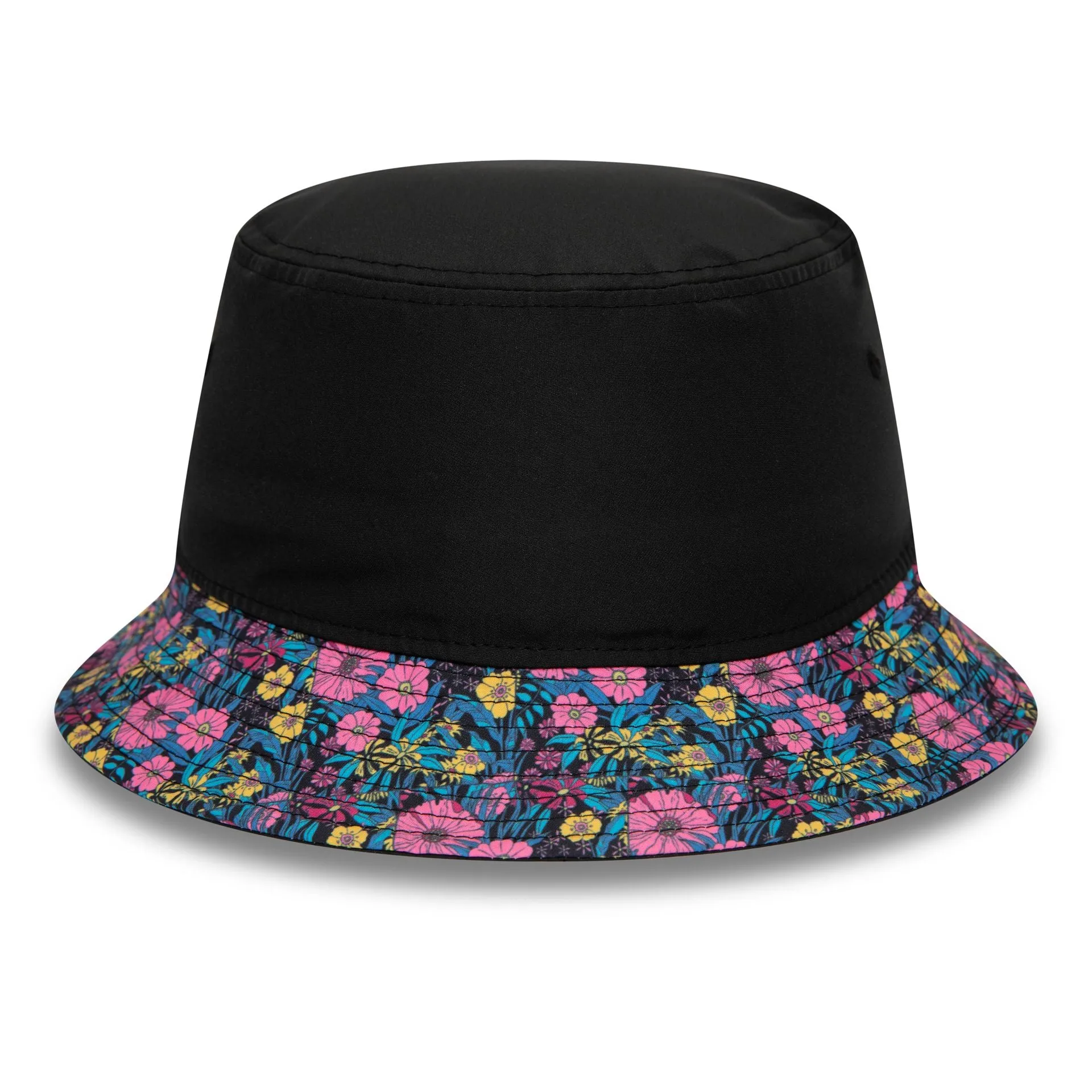 Chelsea FC Wordmark Floral All Over Print Black Bucket Hat