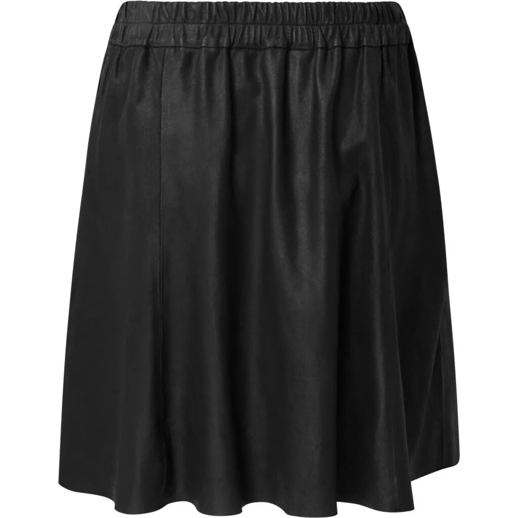 Chic Elena over-knee leather skirt / 50928 - Black (Nero)