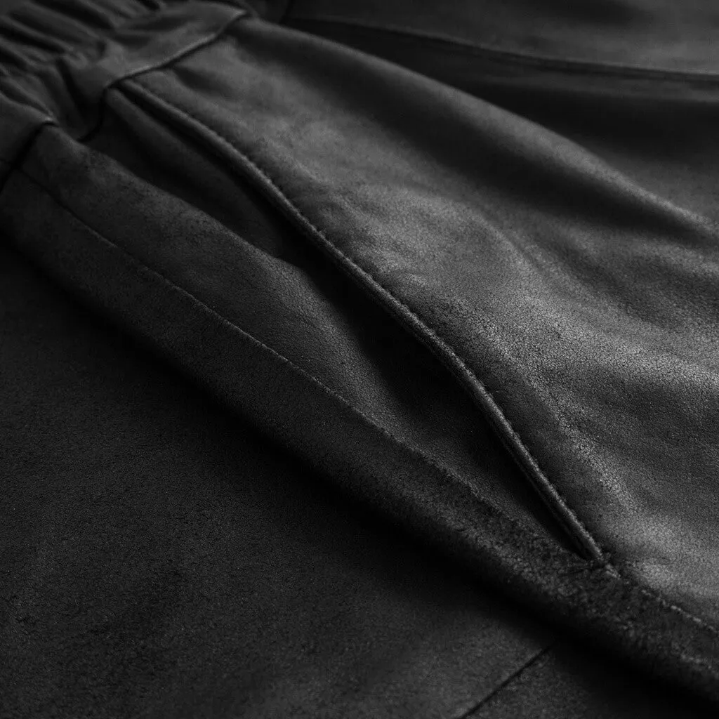 Chic Elena over-knee leather skirt / 50928 - Black (Nero)