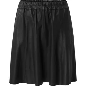 Chic Elena over-knee leather skirt / 50928 - Black (Nero)