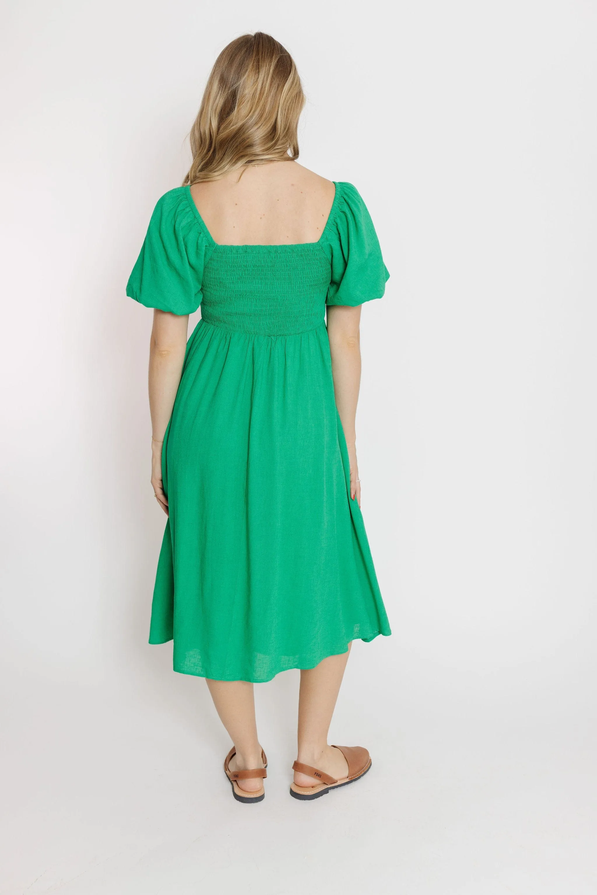 Eden Dress in Kelly Green