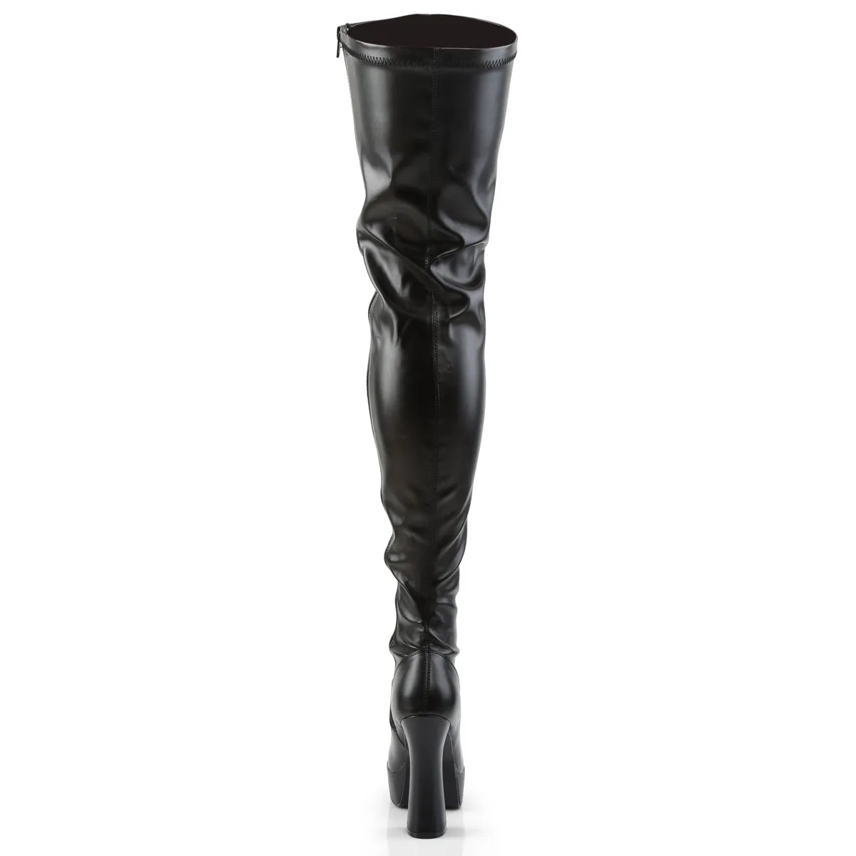 ELECTRA-3000Z Pleaser Black Faux Leather Sexy Platform Shoes (Pole Dancing Heels)