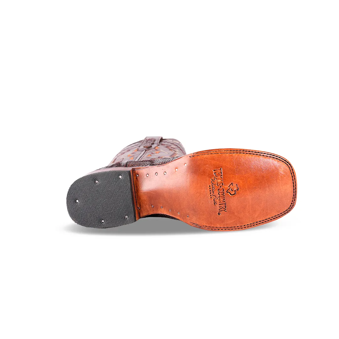 ESPECIAL BOTA ROMBOS ALLIGATOR OCRE