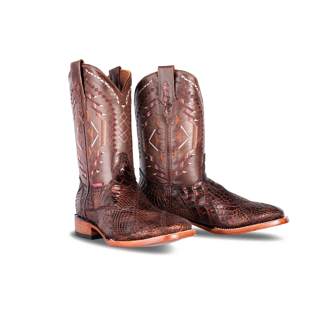 ESPECIAL BOTA ROMBOS ALLIGATOR OCRE