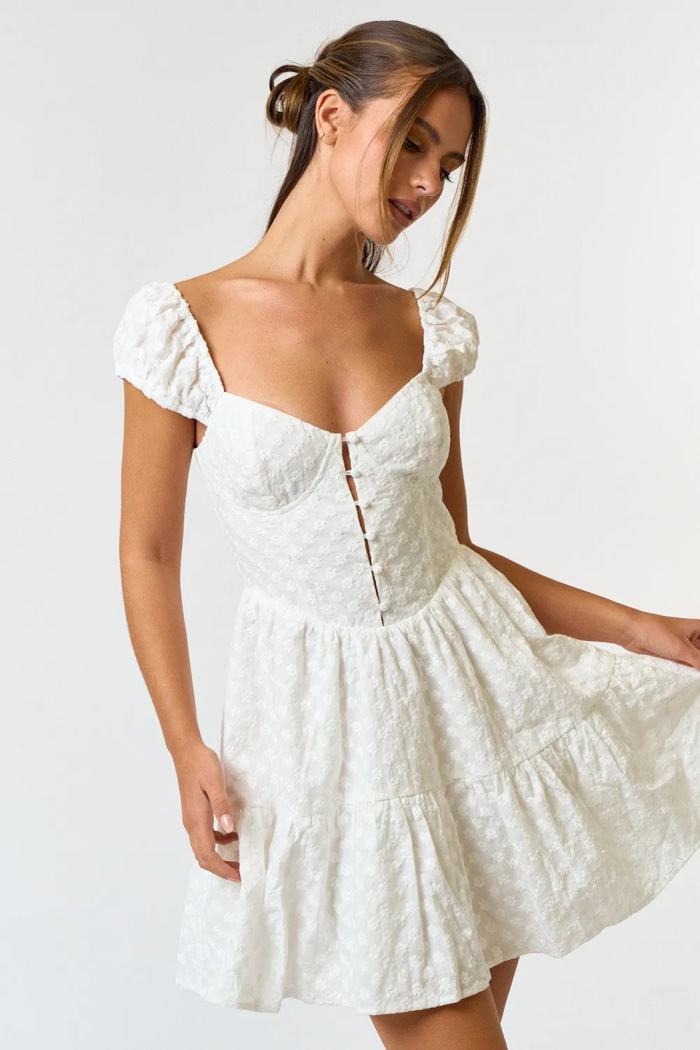 Eva Eyelet Babydoll Dress