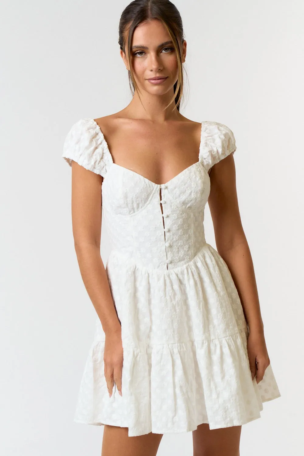 Eva Eyelet Babydoll Dress