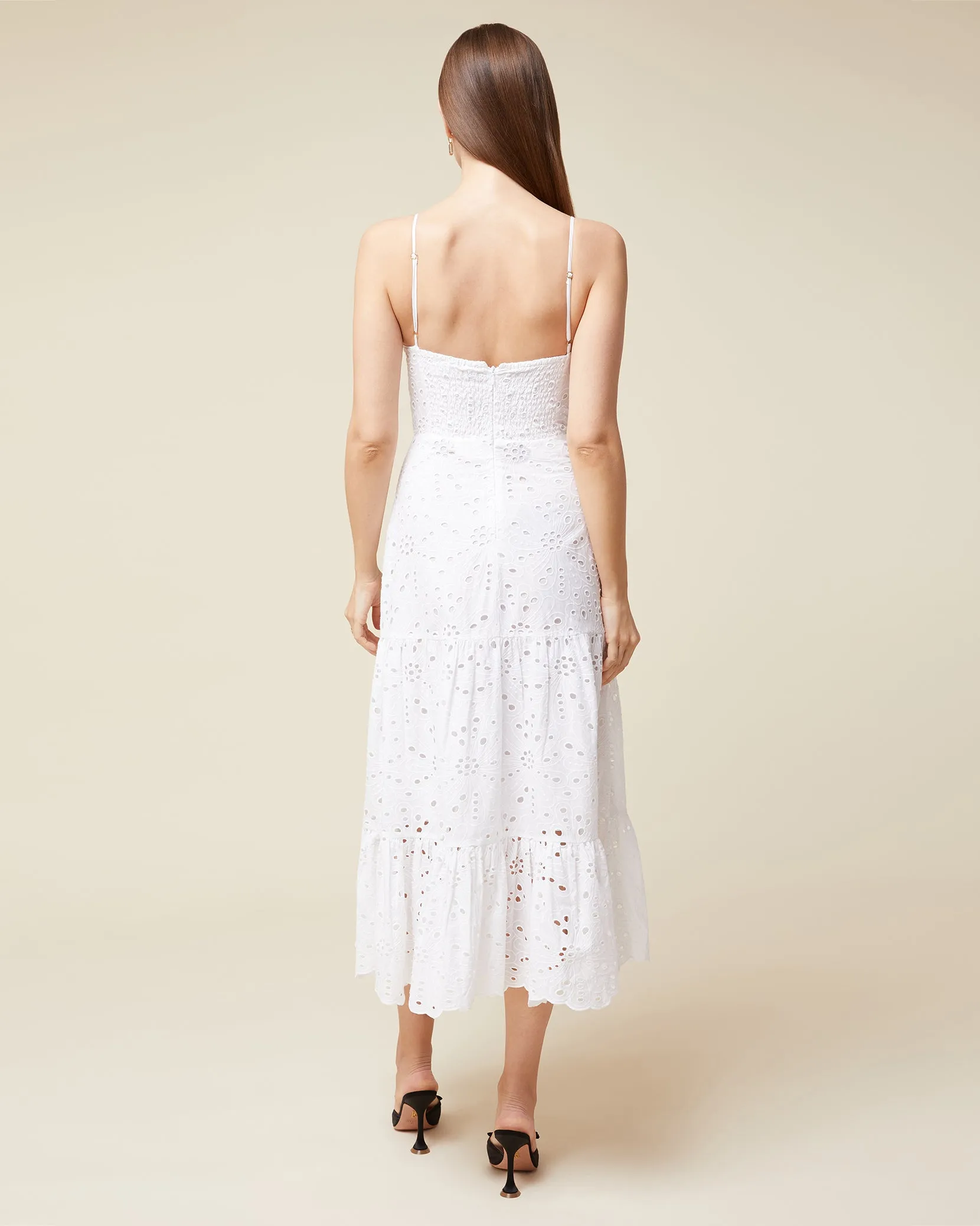 Eyelet Midi Dress