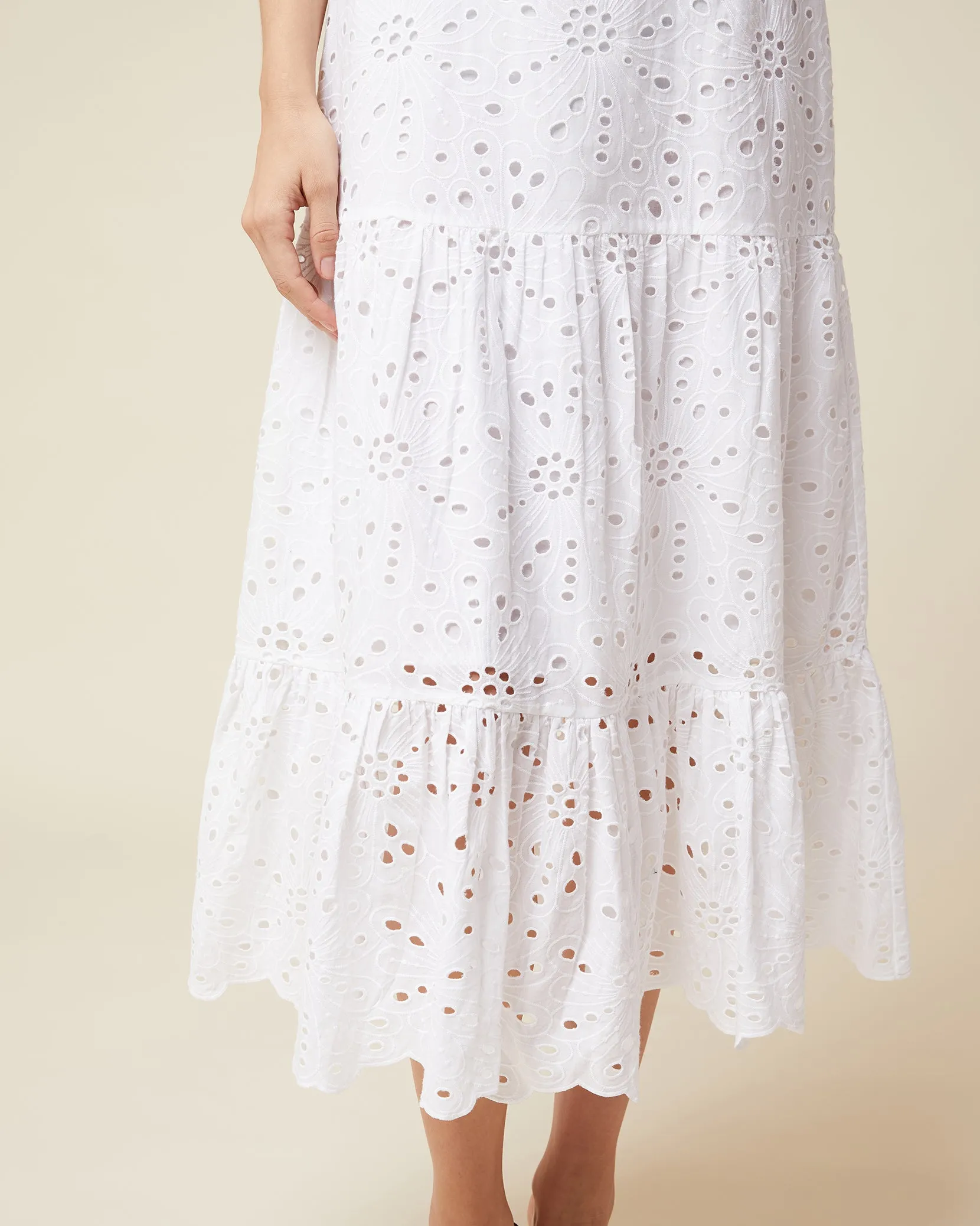 Eyelet Midi Dress