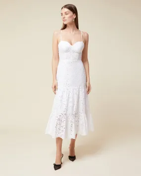 Eyelet Midi Dress
