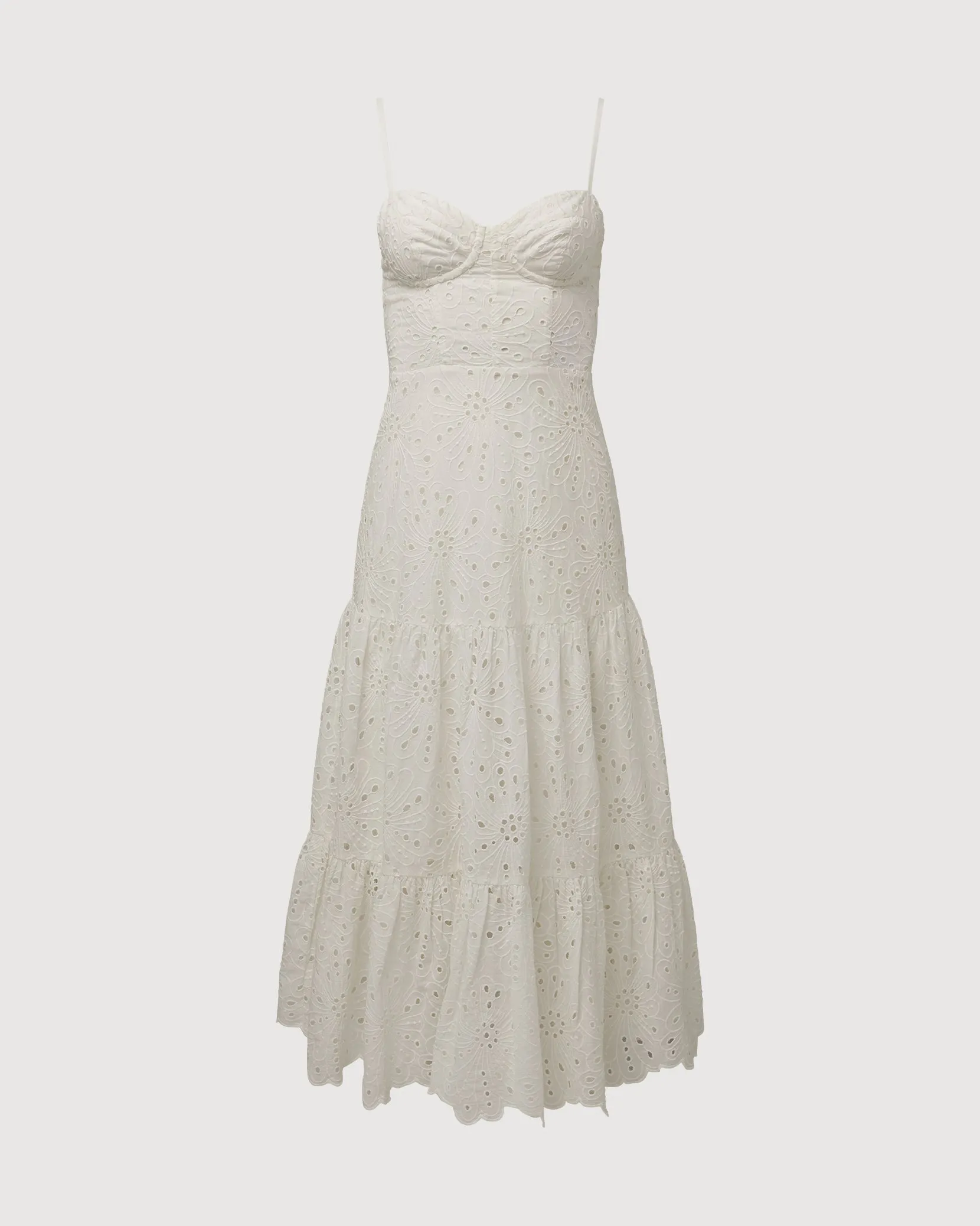 Eyelet Midi Dress