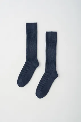 Highlands Sweater Socks in Midnight