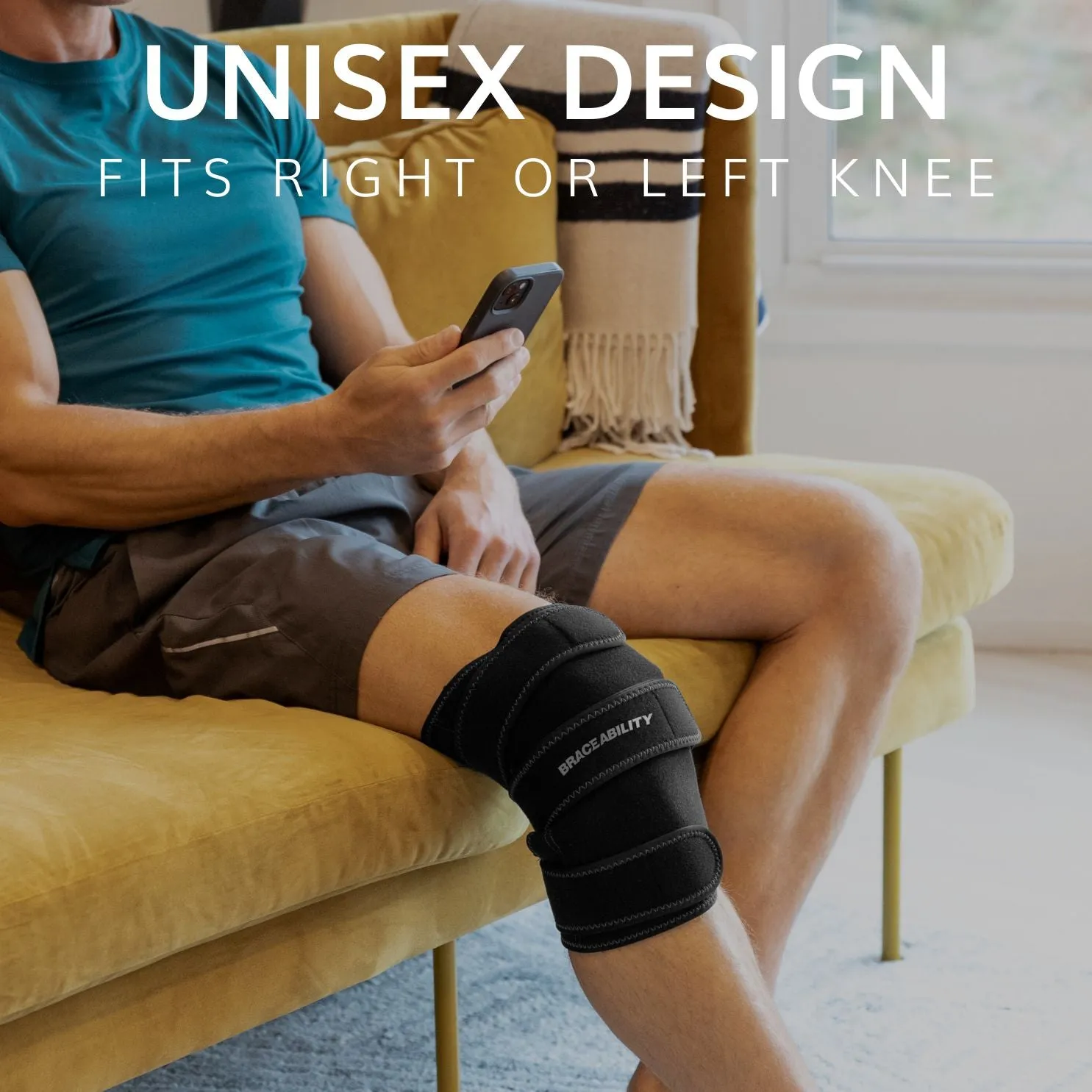 Ice Pack for Knee | Wrap Around Cold Therapy Brace for Pain Relief & Post-Surgery Cryotherapy (Universal)
