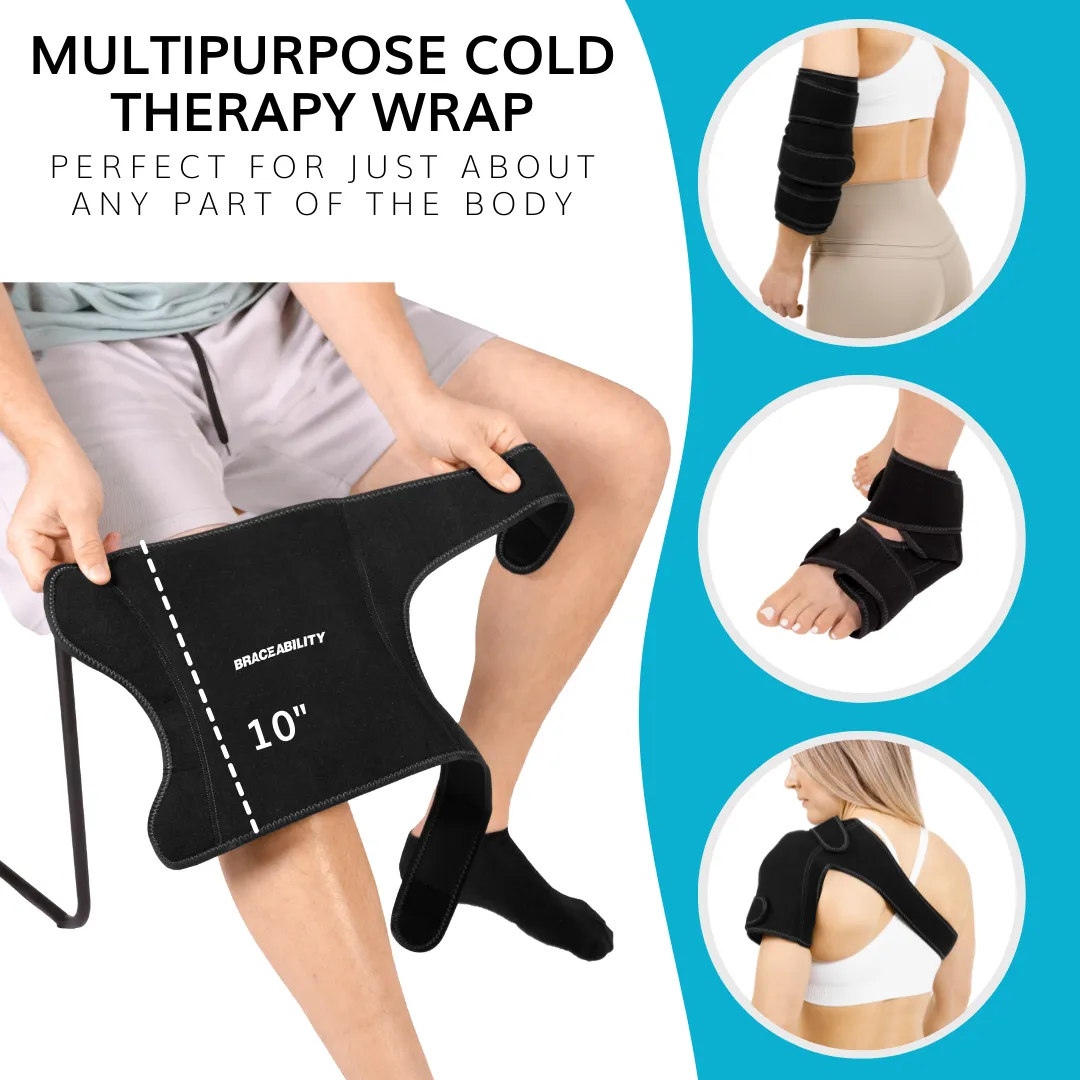 Ice Pack for Knee | Wrap Around Cold Therapy Brace for Pain Relief & Post-Surgery Cryotherapy (Universal)
