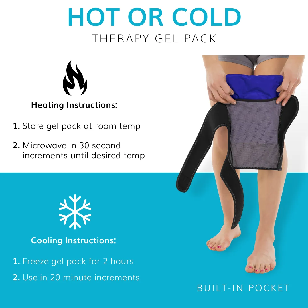 Ice Pack for Knee | Wrap Around Cold Therapy Brace for Pain Relief & Post-Surgery Cryotherapy (Universal)