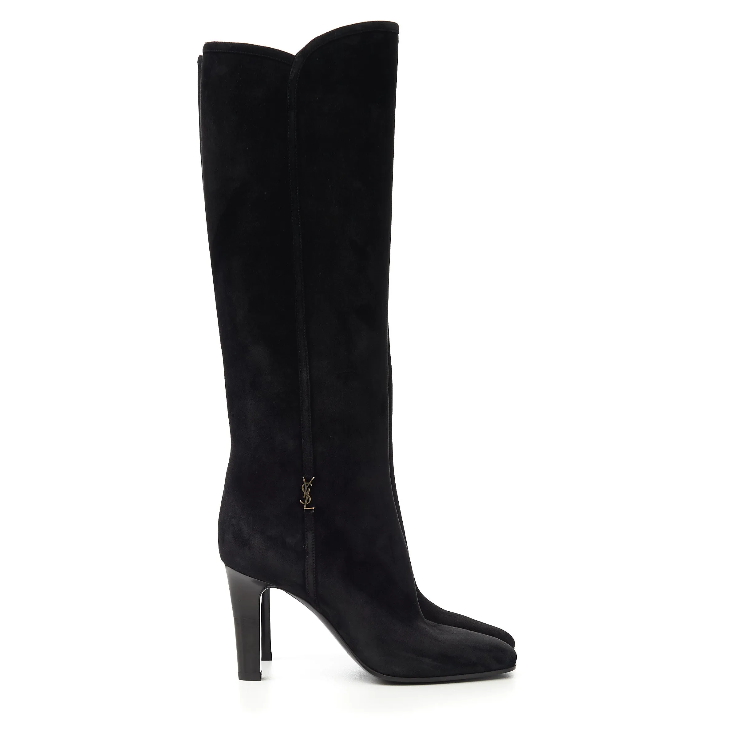Jane Monogram Boots In Black Suede