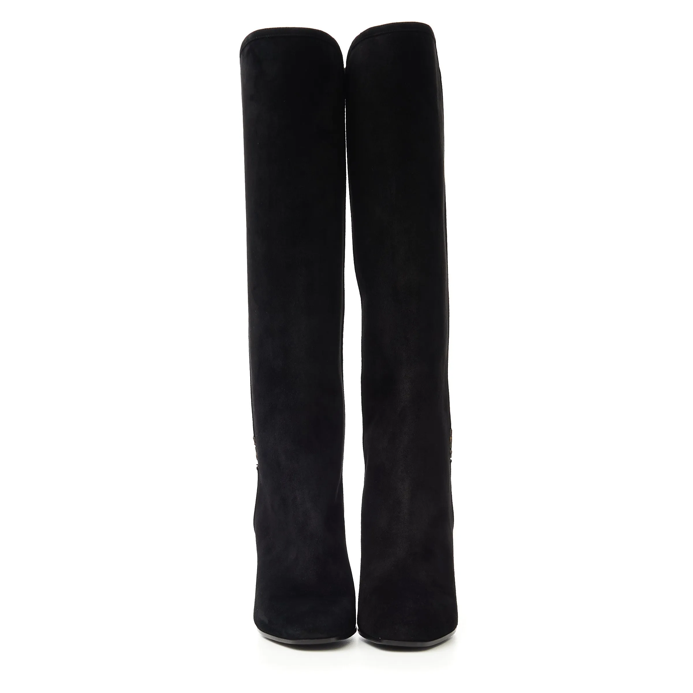 Jane Monogram Boots In Black Suede