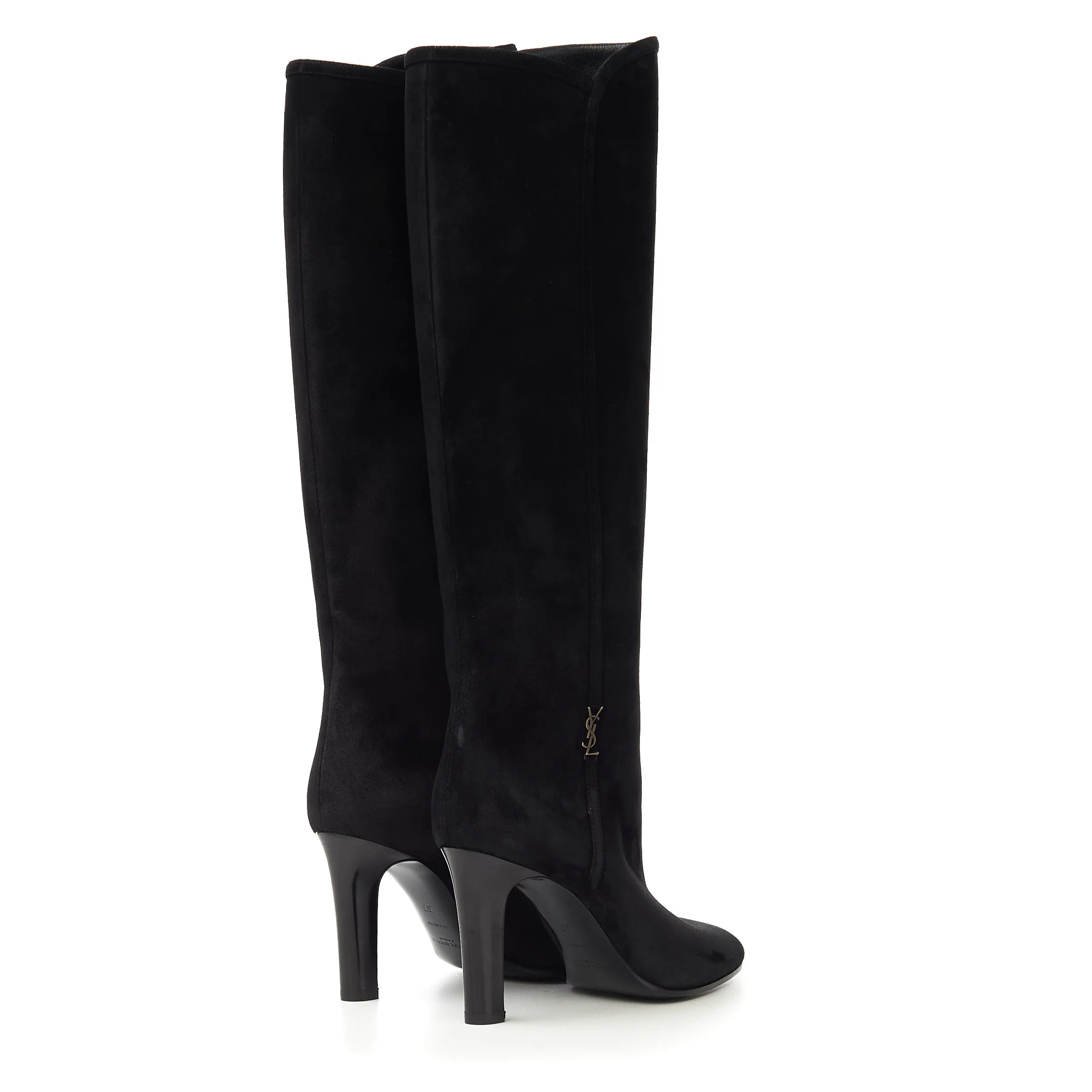 Jane Monogram Boots In Black Suede