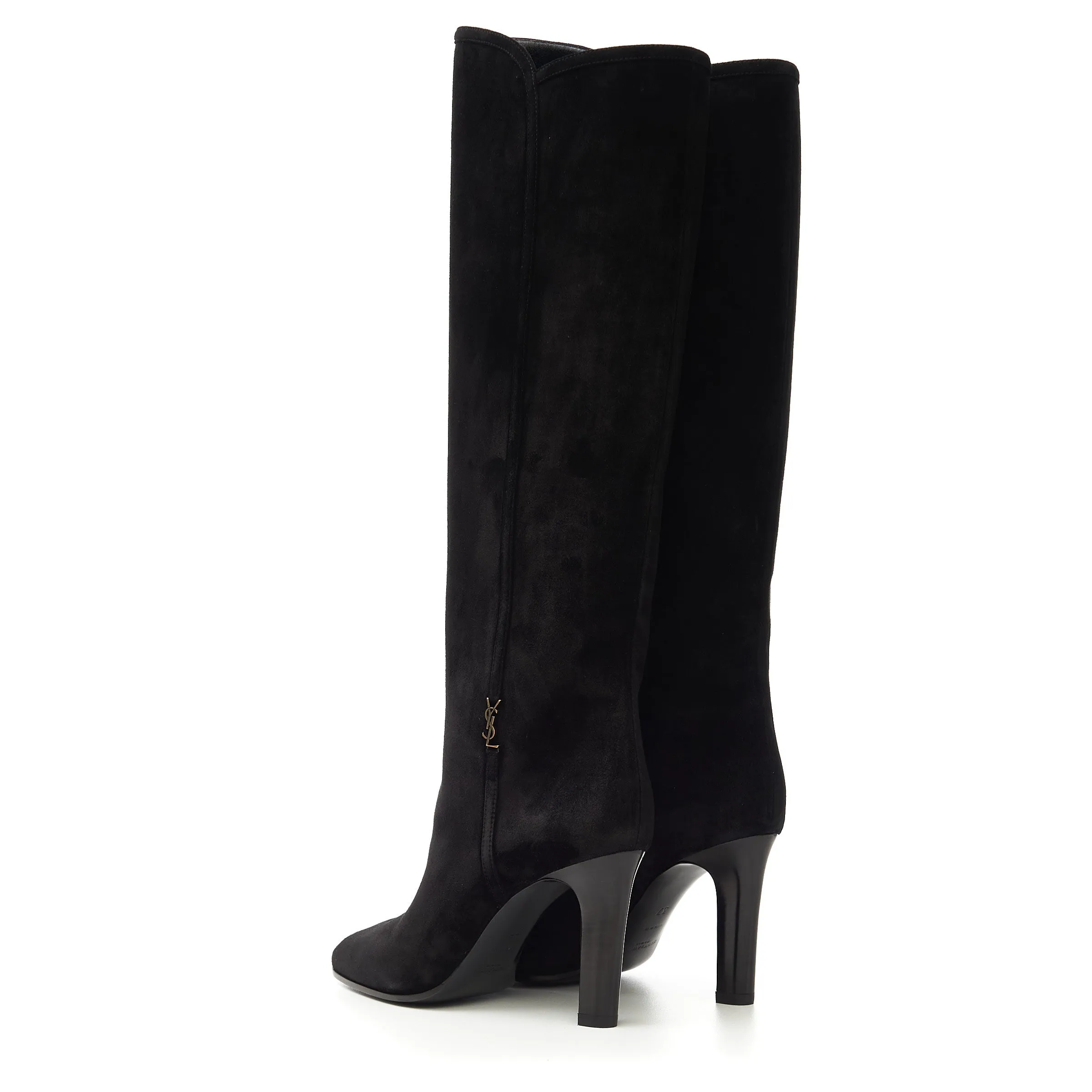 Jane Monogram Boots In Black Suede