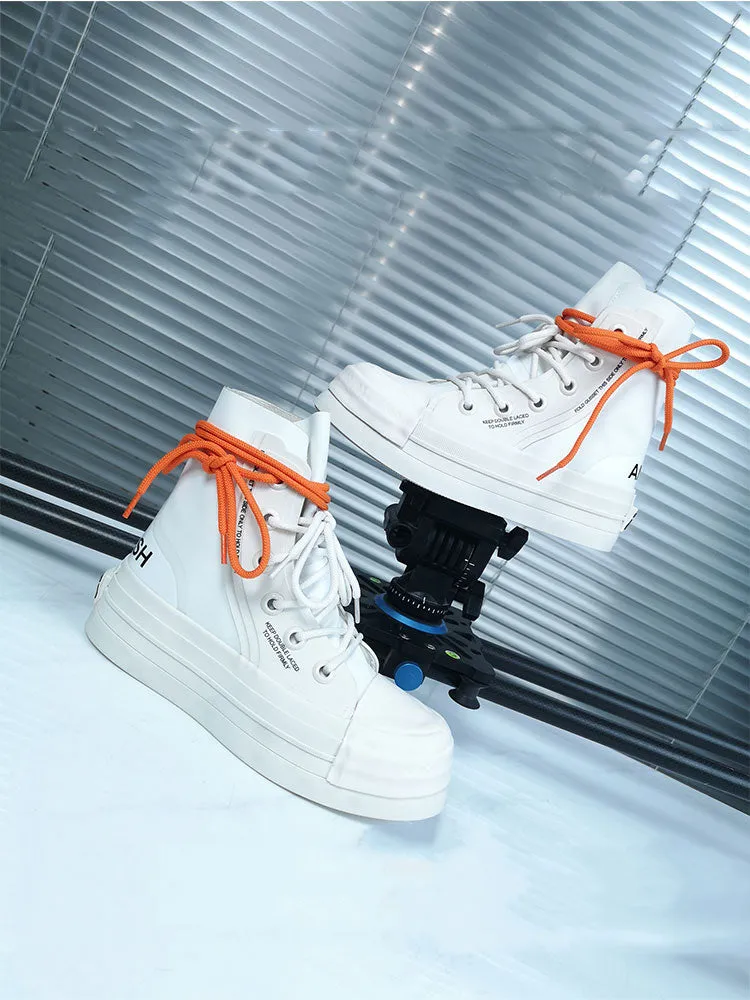 JESSIE ROMAZO NANA HIGH TOP CHUNKY LEATHER SNEAKER IN WHITE