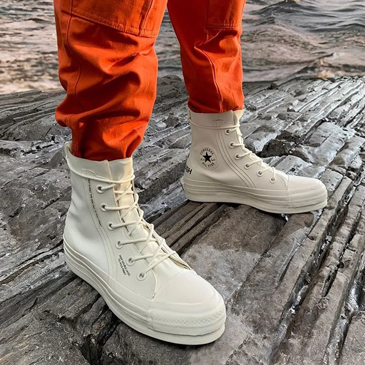JESSIE ROMAZO NANA HIGH TOP CHUNKY LEATHER SNEAKER IN WHITE