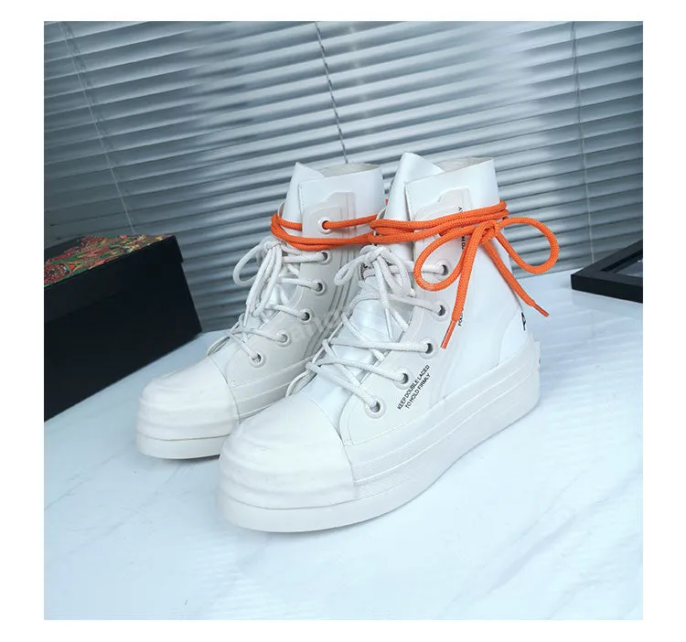 JESSIE ROMAZO NANA HIGH TOP CHUNKY LEATHER SNEAKER IN WHITE