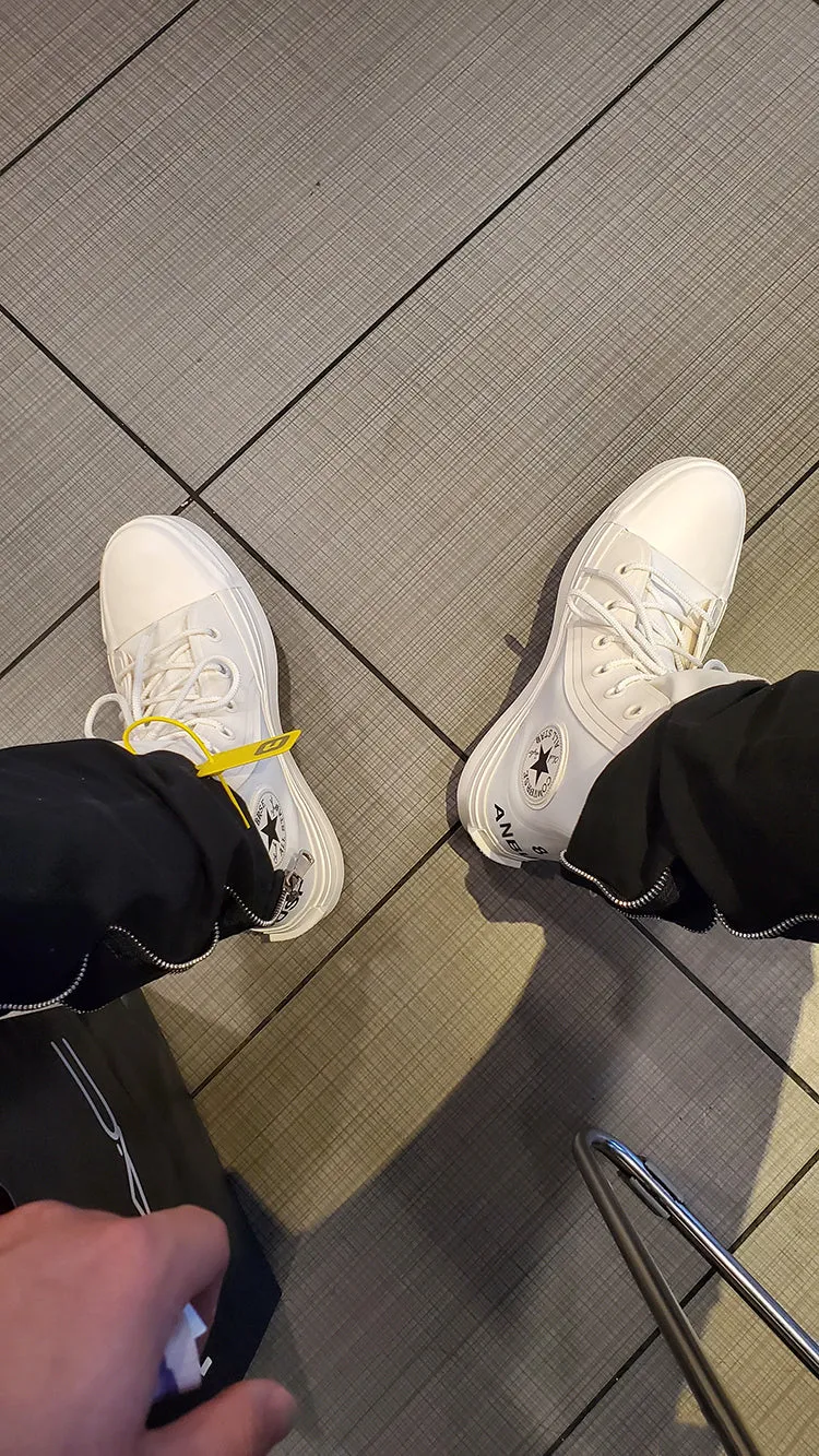 JESSIE ROMAZO NANA HIGH TOP CHUNKY LEATHER SNEAKER IN WHITE