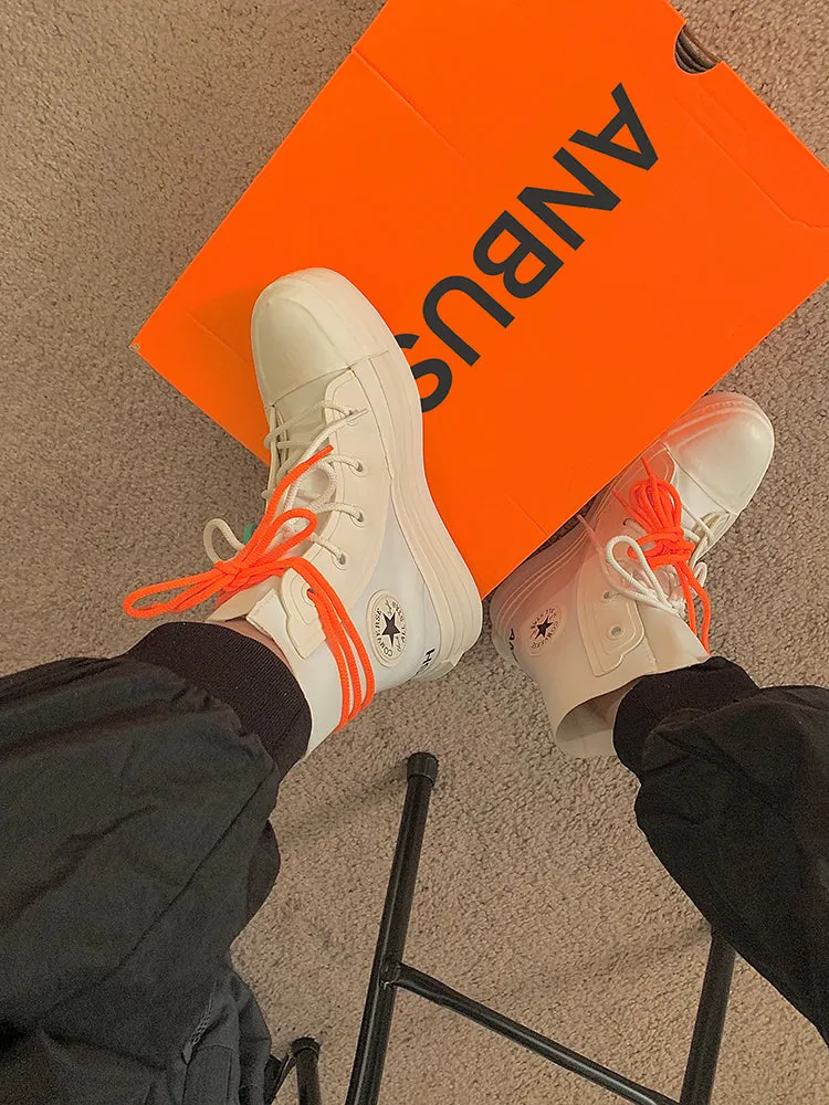 JESSIE ROMAZO NANA HIGH TOP CHUNKY LEATHER SNEAKER IN WHITE