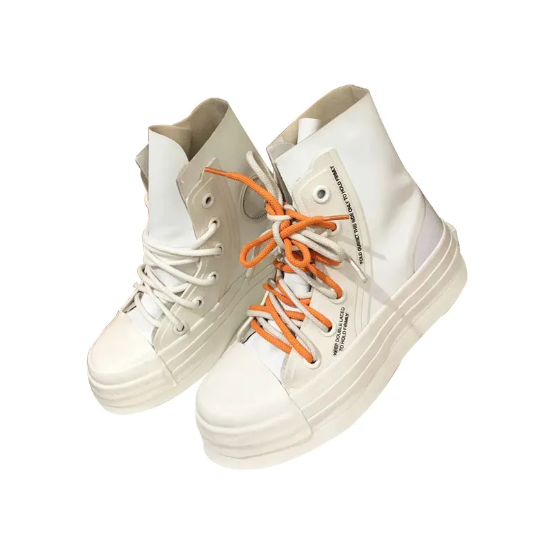 JESSIE ROMAZO NANA HIGH TOP CHUNKY LEATHER SNEAKER IN WHITE