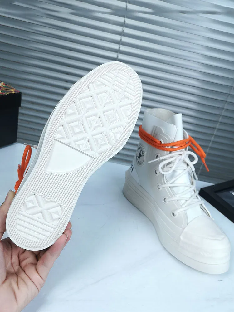 JESSIE ROMAZO NANA HIGH TOP CHUNKY LEATHER SNEAKER IN WHITE
