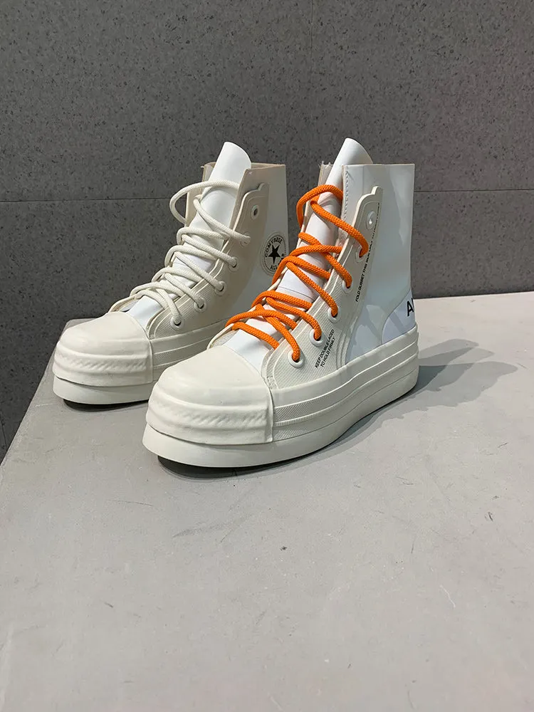JESSIE ROMAZO NANA HIGH TOP CHUNKY LEATHER SNEAKER IN WHITE