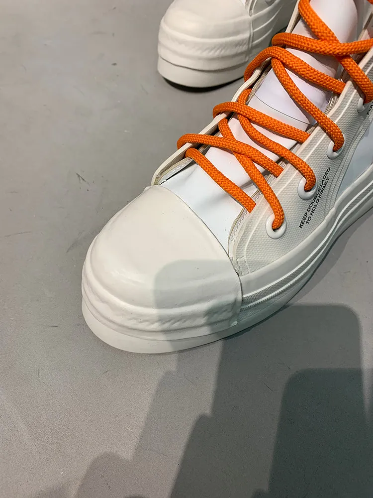 JESSIE ROMAZO NANA HIGH TOP CHUNKY LEATHER SNEAKER IN WHITE