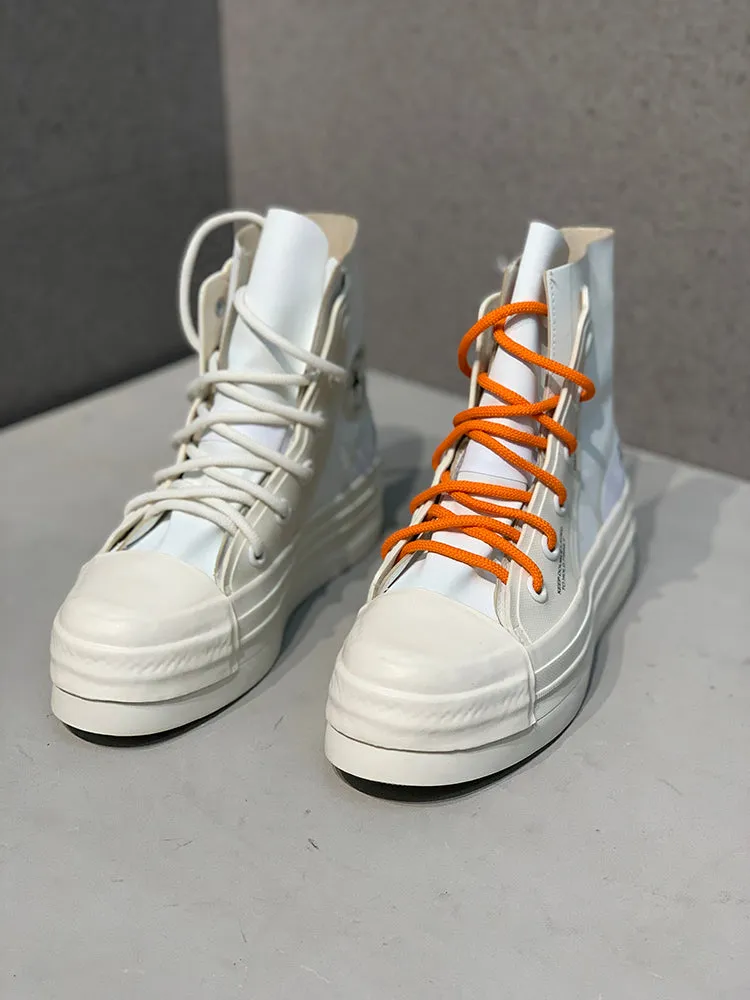 JESSIE ROMAZO NANA HIGH TOP CHUNKY LEATHER SNEAKER IN WHITE