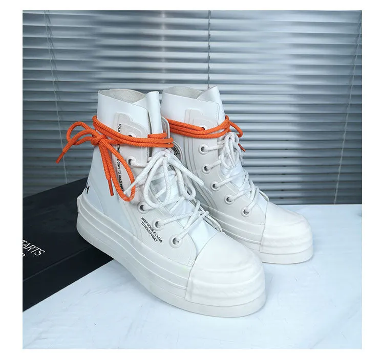JESSIE ROMAZO NANA HIGH TOP CHUNKY LEATHER SNEAKER IN WHITE