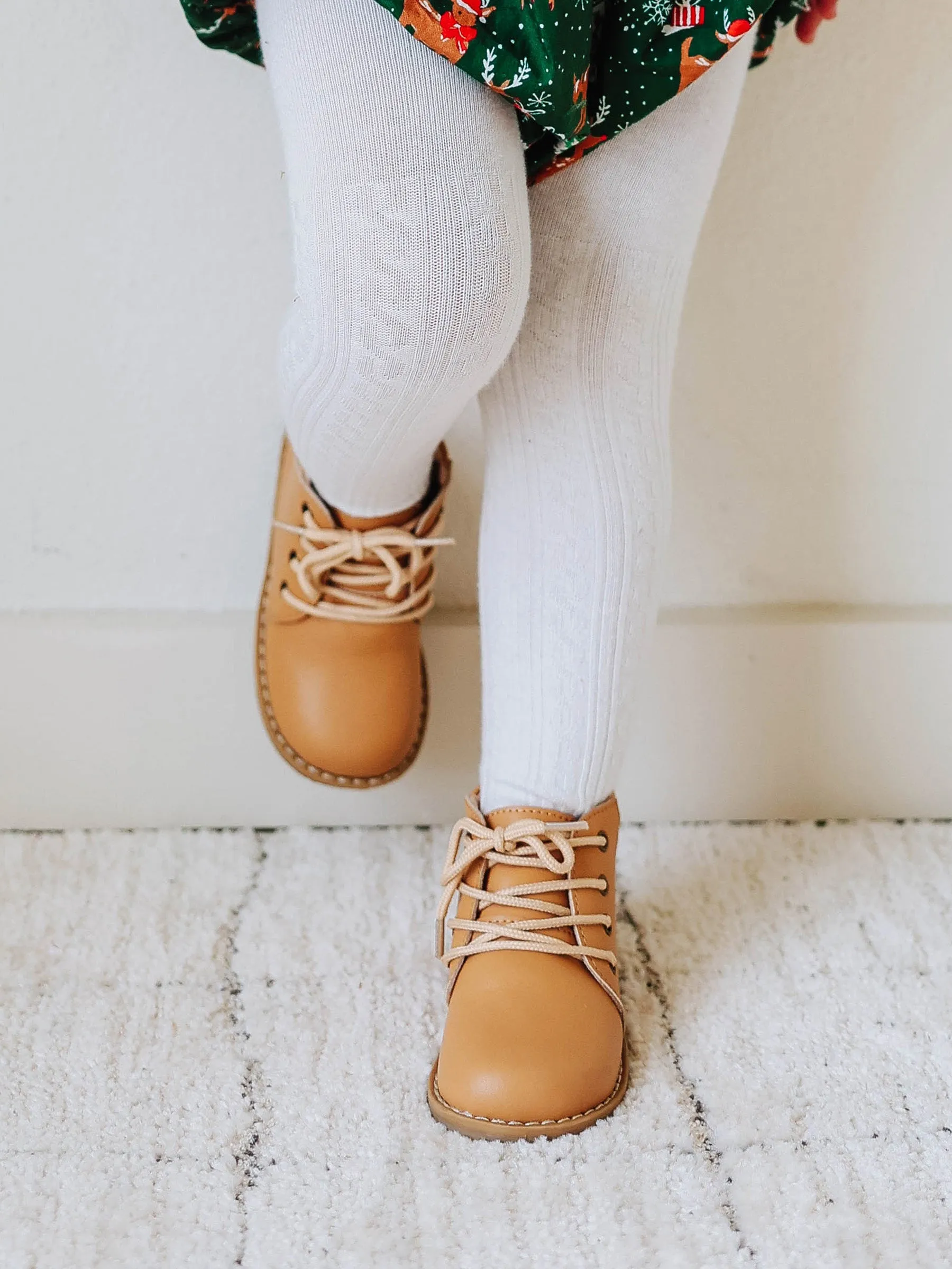 Lace Up Ankle Boot - Tan