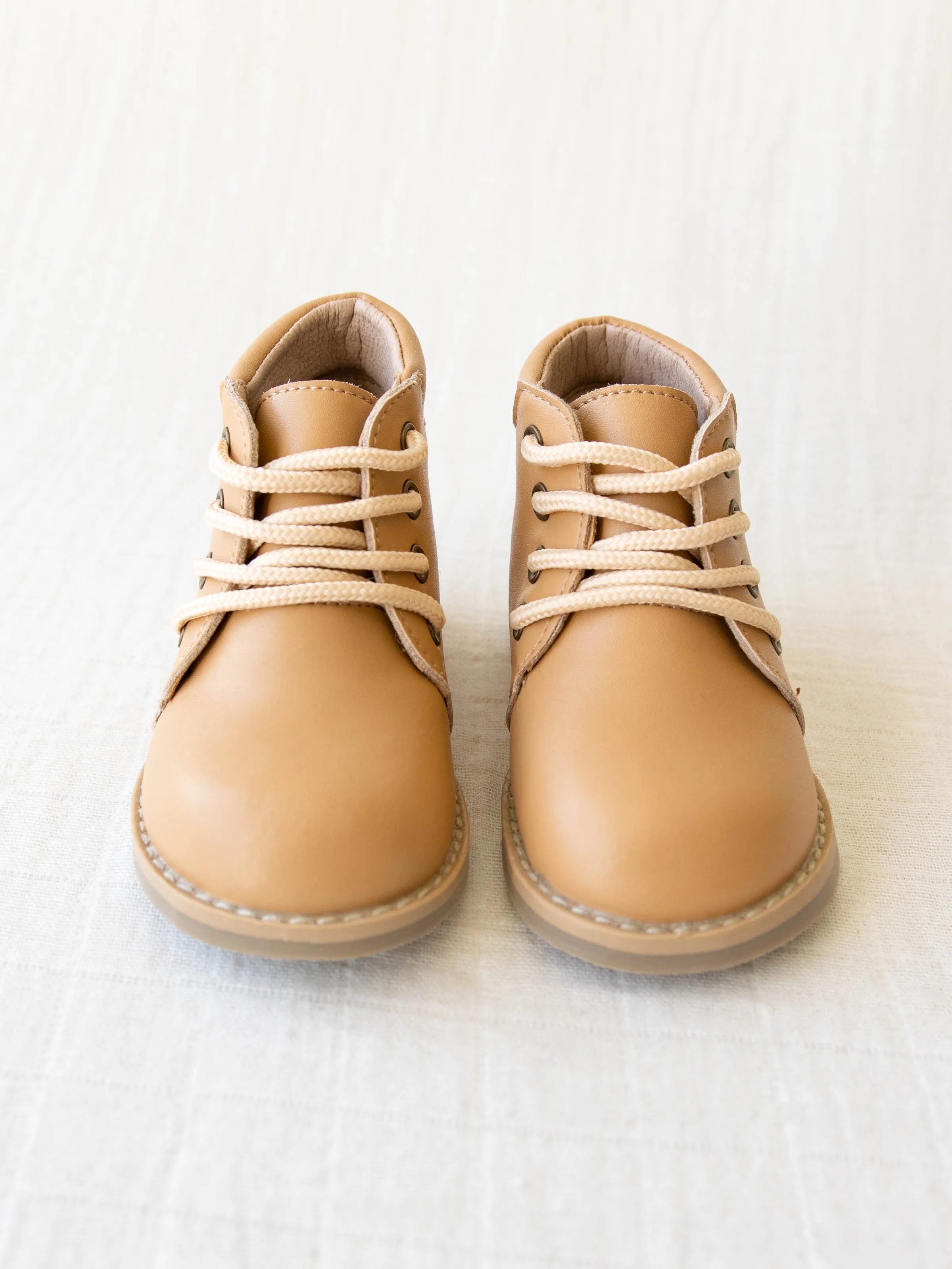 Lace Up Ankle Boot - Tan