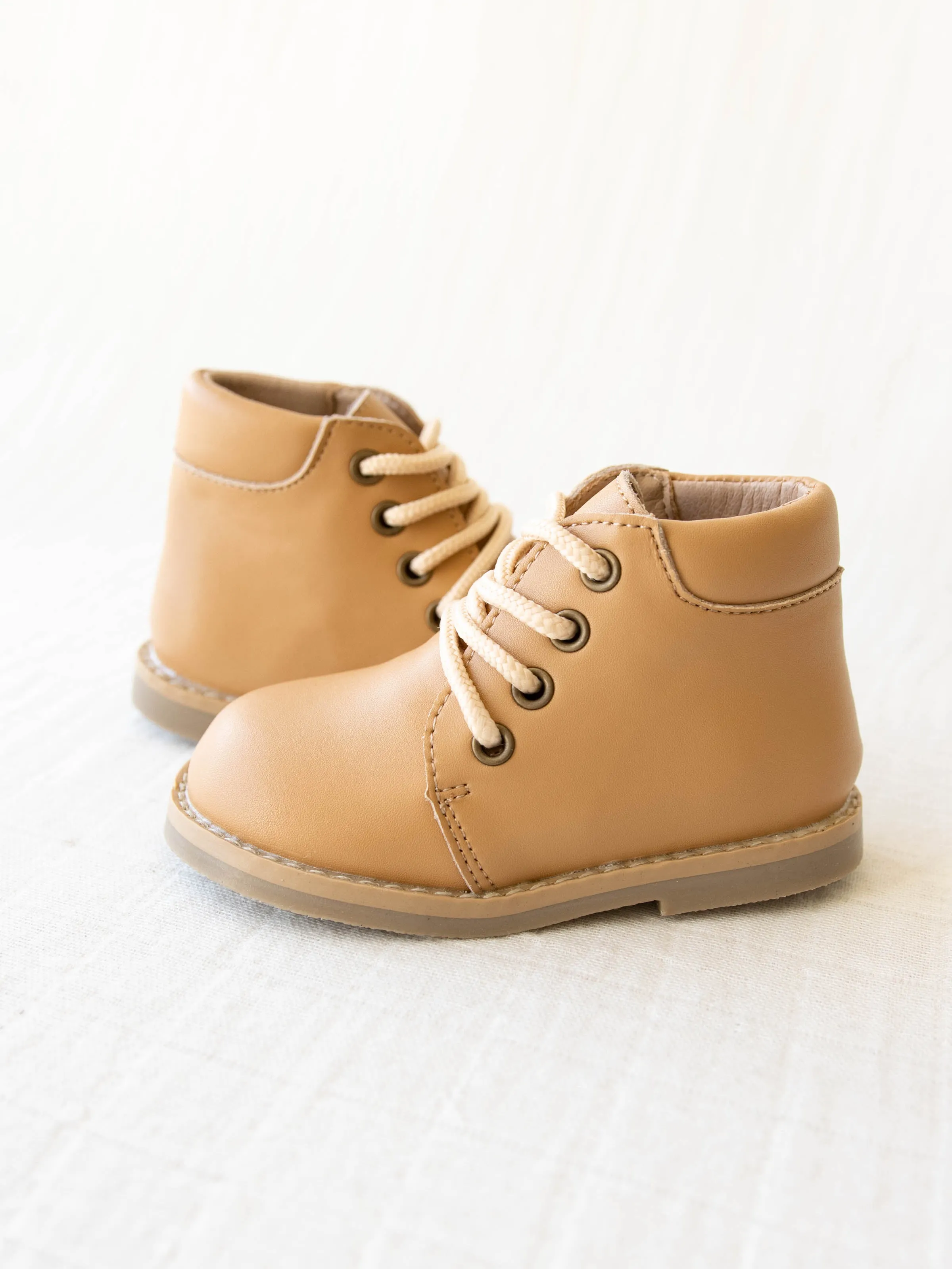 Lace Up Ankle Boot - Tan